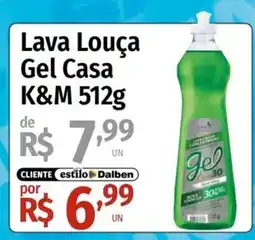 Supermercado Dalben Lava Louça Gel Casa K&M oferta