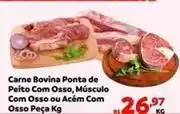 Max Atacadista Bovina - carne bovina ponta de peito com osso, músculo com osso ou acem com osso peca oferta