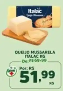 Queijo mussarela italac