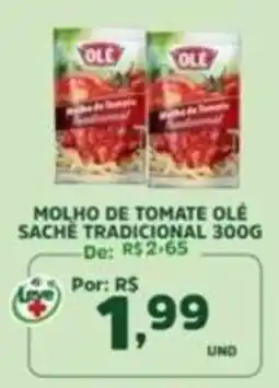 Araújo Supermercados molho de tomate olé sachê tradicional oferta