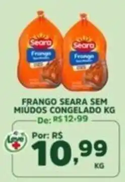 Araújo Supermercados Frango seara sem miudos congelado kg oferta