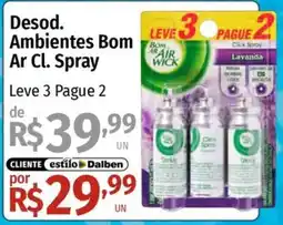 Supermercado Dalben Desod. Ambientes Bom Ar Cl. Spray oferta