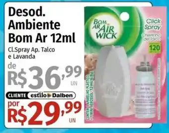 Desod. Ambiente Bom Ar 12ml