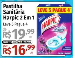Supermercado Dalben Pastilha Sanitária Harpic 2 Em 1 oferta