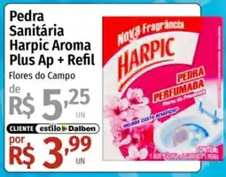 Supermercado Dalben Pedra Sanitária Harpic Aroma Plus Ap + Refil Flores do Campo oferta