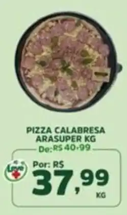 Araújo Supermercados Pizza calabresa arasuper kg oferta