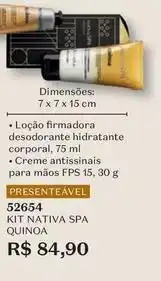 O Boticário O boticario - kit spa quinoa oferta
