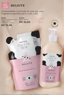 O Boticário Floral - cremosidad e nutrição do leite em uma fragrancias perfecta para o dia a dia oferta