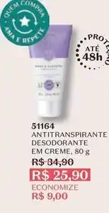 O Boticário Antitranspirante desodorante em creme oferta