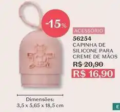 O Boticário De - capinha de silicone para creme de maos oferta