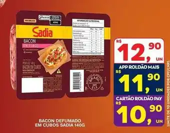 Sadia - bacon defumado em cubos