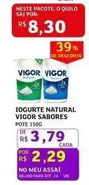 Assaí Atacadista Vigor - iogurte natural oferta