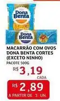 Assaí Atacadista Dona benta - macarrão com ovos oferta