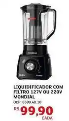 Assaí Atacadista Mondial - liquidificador com filtro 127v ou 220v oferta