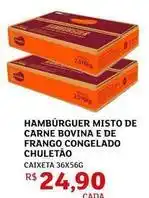 Assaí Atacadista De - hambúrguer misto de carne bovina e de frango congelado chuletão oferta