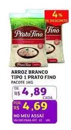 Assaí Atacadista Pacote - arroz branco tipo 1 prato fino oferta