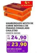 Assaí Atacadista Chuletão - hambúrguer misto de carne bovina e de frango congelado oferta