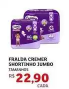 Assaí Atacadista Jumbo - fralda cremer shortinho jumbo oferta