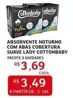 Assaí Atacadista Cottonbaby - absorvente noturno com abas cobertura suave oferta