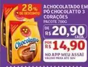 Assaí Atacadista 3 corações - achocolatado em po chocolatto oferta