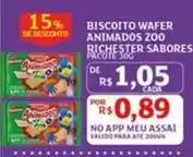 Assaí Atacadista Richester - biscoito wafer animados zoo oferta