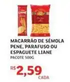 Assaí Atacadista Liane - macarrão de semola pene, parafuso ou espaguete oferta