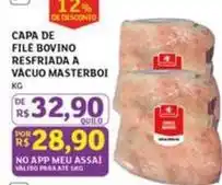 Assaí Atacadista De - capa de filé bovino resfriada a vacuo masterbo oferta