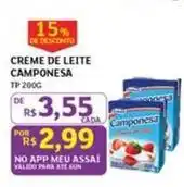 Assaí Atacadista Camponesa - creme de leite oferta