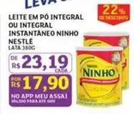 Assaí Atacadista Nestlé - leite em pó integral ou integral instantaneo ninho oferta