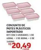 Assaí Atacadista Importado - conjunto de potes plasticos oferta