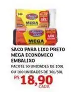 Assaí Atacadista Embalixo - saco para lixo preto mega econômico oferta