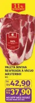 Assaí Atacadista Masterboi - paleta bovina resfriada a vacuo oferta