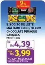 Assaí Atacadista Sabores - biscoito de leite maltado coberto com chocolate oferta