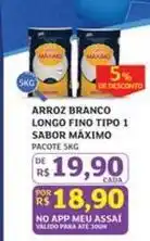 Assaí Atacadista Sabor - arroz branco longo fino tipo 1 sabor maximo oferta