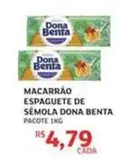 Assaí Atacadista Dona benta - macarrão espaguete de semola oferta