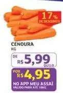 Assaí Atacadista Meu - cenoura oferta