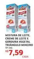Assaí Atacadista Mineiro - mistura de leite, creme de leite e gordura vegetal triángulo oferta