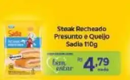 Covabra Supermercados Steak Recheado Presunto e Queijo Sadia oferta