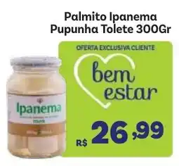 Covabra Supermercados Palmito Ipanema Pupunha Tolete oferta