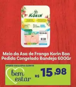 Covabra Supermercados Meio da Asa de Frango Korin Boa oferta
