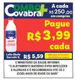 Covabra Supermercados Leite shefa garrafa 1l oferta