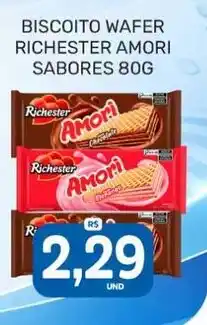 Rede Cearense de Supermercados Biscoito wafer richester amori sabores oferta