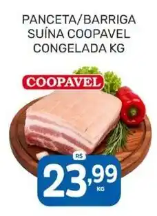 Rede Cearense de Supermercados Panceta/barriga suína coopavel congelada kg oferta