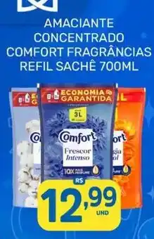 Rede Cearense de Supermercados Amaciante concentrado comfort fragrâncias refil sachê oferta