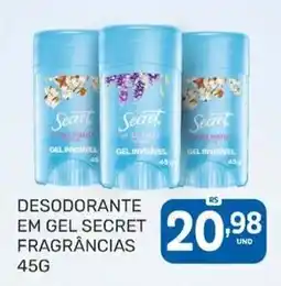 Rede Cearense de Supermercados Desodorante em gel secret fragrâncias oferta