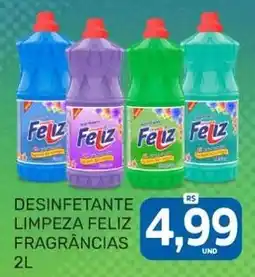 Rede Cearense de Supermercados Desinfetante limpeza feliz fragrâncias oferta