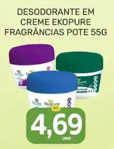 Rede Cearense de Supermercados Desodorante em creme ekopure fragrâncias oferta