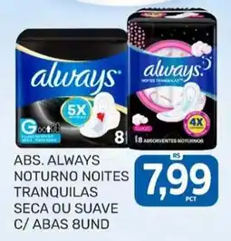 Rede Cearense de Supermercados Abs. always noturno noites tranquilas seca ou suave c/ abas bund oferta