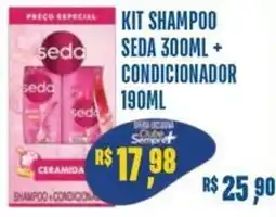 Sempre Vale Supermercados kit shampoo seda 300ml + condicionador 190ml oferta