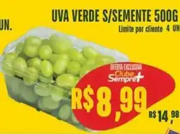 Sempre Vale Supermercados uva verde s/ semente oferta